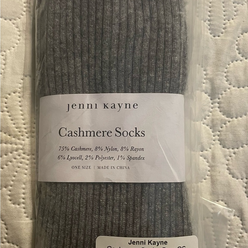 Jenni Kayne Grey Cashmere Socks